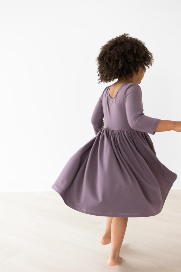 vintage-violet-3-4-pocket-twirl-dress Mila &  Rose - Sophia's Style-Vintage Violet 3/4 Pocket Twirl Dress-6-12M--1